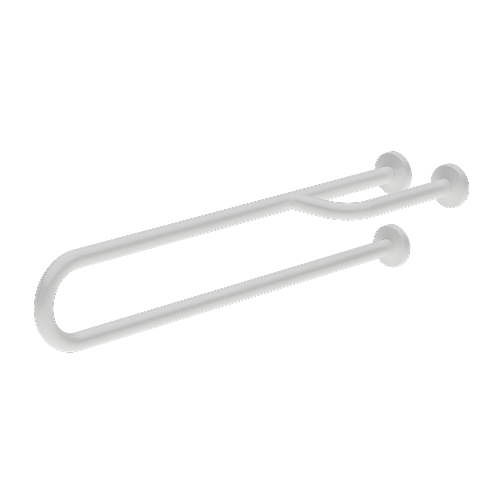 Sanela - SLZM 20W - Stahl-Haltegriff, feststehend, Länge 900 mm, weiß Farbe - Komaxit