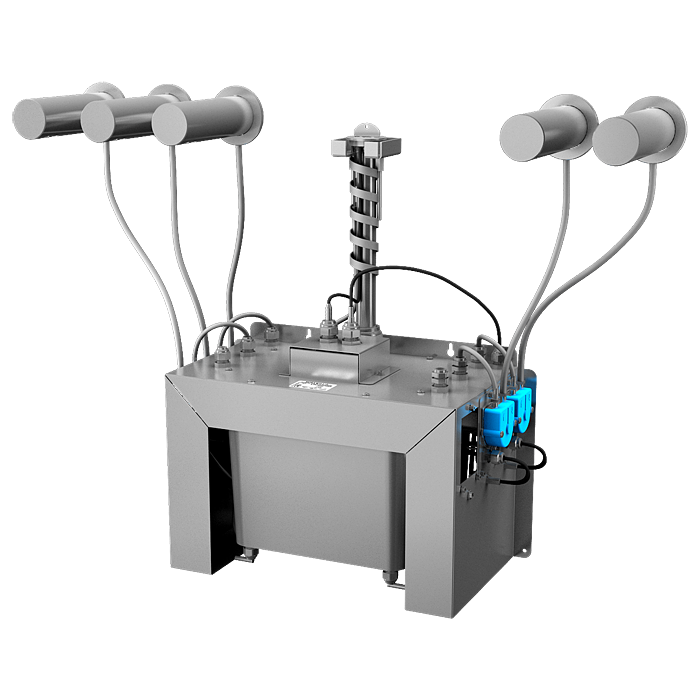 Sanela - SLZN 83E5 - Set mit 5 Stück automatische Wandseifenspender aus Edelsltahl, 6 l Zentral Seifenbehälter, 230 V AC