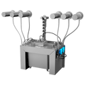 Sanela - SLZN 83E6 - Set mit 6 Stück automatische Wandseifenspender aus Edelsltahl, 6 l Zentral Seifenbehälter, 230 V AC