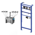Sanela - SLZN 83ER6 - Set mit 6 Stück automatische Wandseifenspender aus Edelsltahl, 6 l Zentral Seifenbehälter, inkl. Montagerahmen SLR 24, 230 V AC