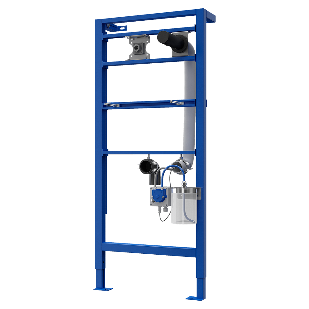 Sanela - SLZN 83EVR - Automatischer schwarz Wandseifenspender aus Edelstahl mit 1 l Seifenbehälter, inkl. Montagerahmen SLR 24, 230 V AC