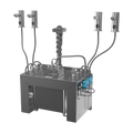 Sanela - SLZN 91E4 - Set mit 4 Stück automatische Seifenspender aus Edelsltahl, 6 l Zentral Seifenbehälter, 230 V AC