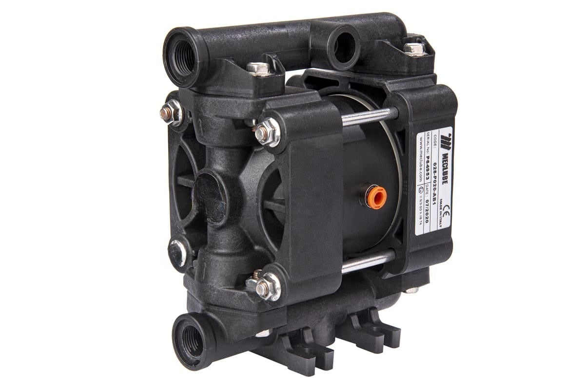 Lubritek P20 – Druckluft-Doppelmembranpumpe – Polypropylen, 20 l/min, 3/8” BSP