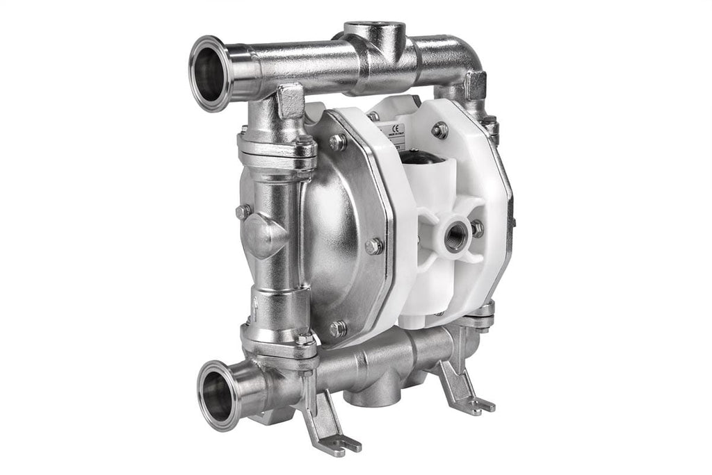 Lubritek FOOD SS120 – Druckluft-Doppelmembranpumpe – Edelstahl AISI 316 elektropoliert, 120 l/min, 1.1/2” Tri-Clamp