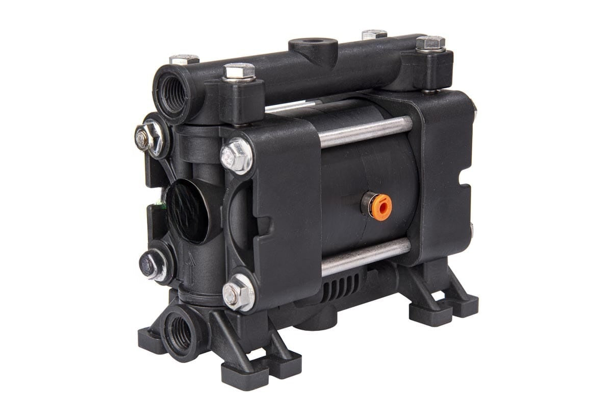Lubritek P7 – Druckluft-Doppelmembranpumpe – Polypropylen, 7 l/min, 1/4” BSP