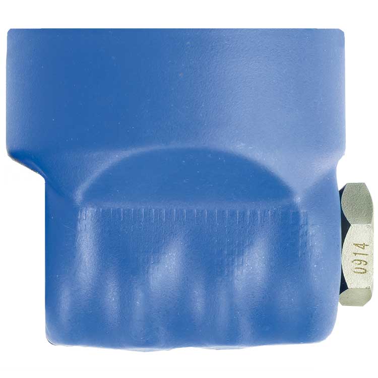 R+M Kugelhahn 1/2"IG Edelstahl Isoliert blau