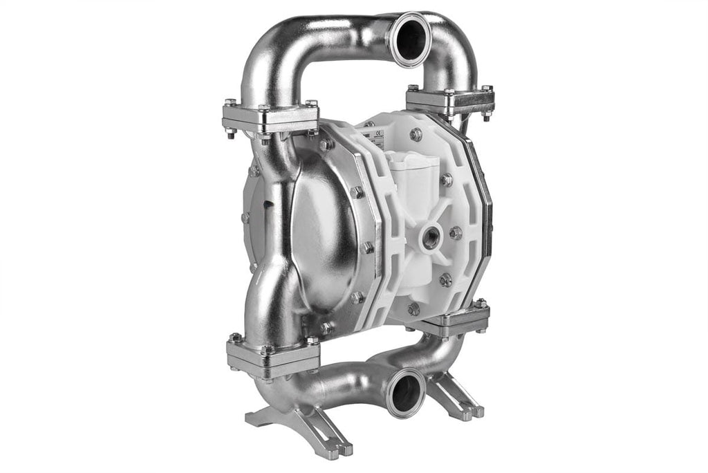 Lubritek FOOD SS400 – Druckluft-Doppelmembranpumpe – Edelstahl AISI 316 elektropoliert, 400 l/min, 2” Tri-Clamp