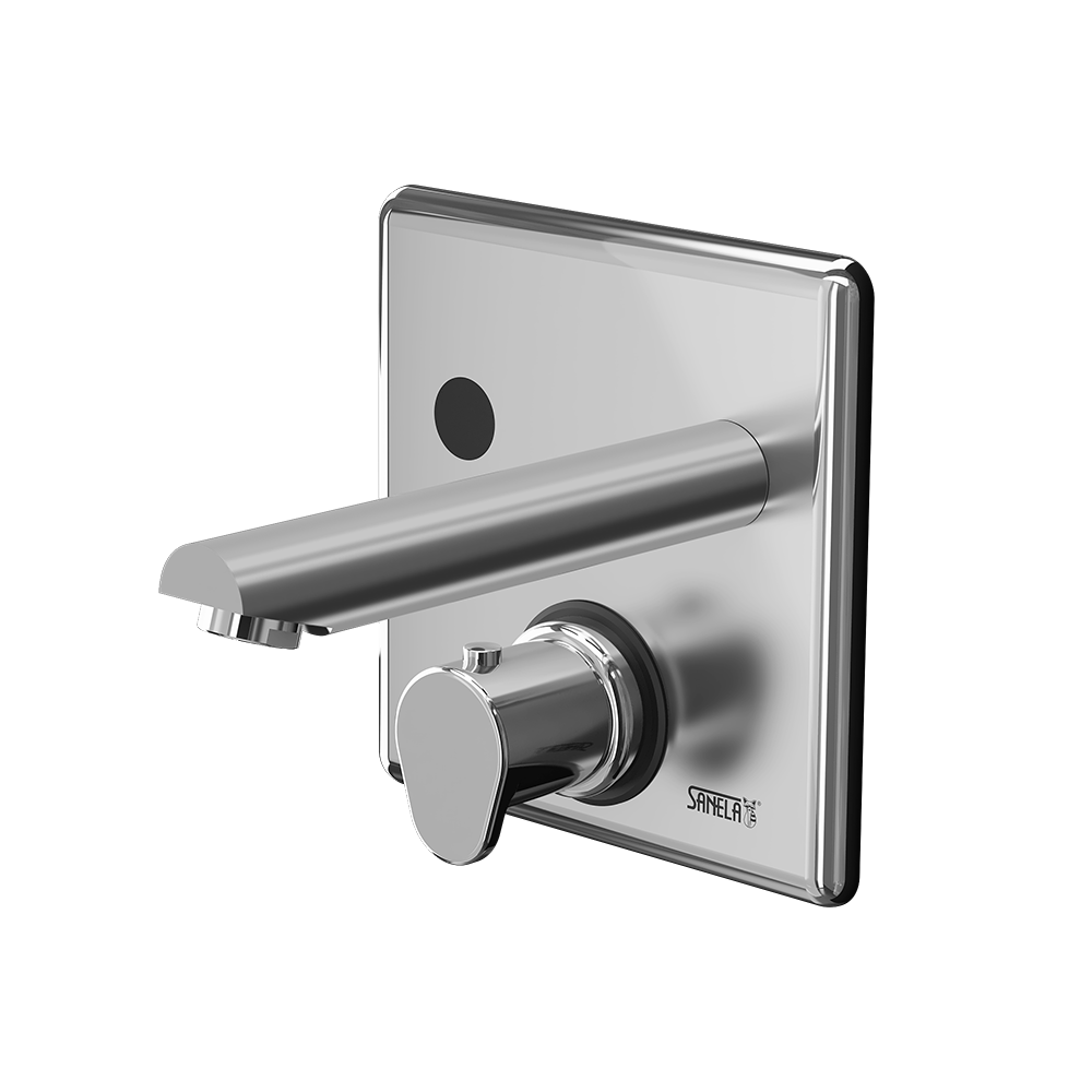 Sanela - SLU 04HT17AB - Wand-Armatur, Unterputz, mit Thermostatmischer, Auslauflänge 182 mm, 6V