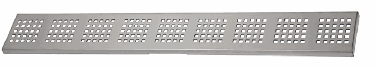 Sanela - SLKN 18F - Edelstahl Bodenablauf für Nassbereiche, Vorwandmontage, 850 mm, Design F, poliert