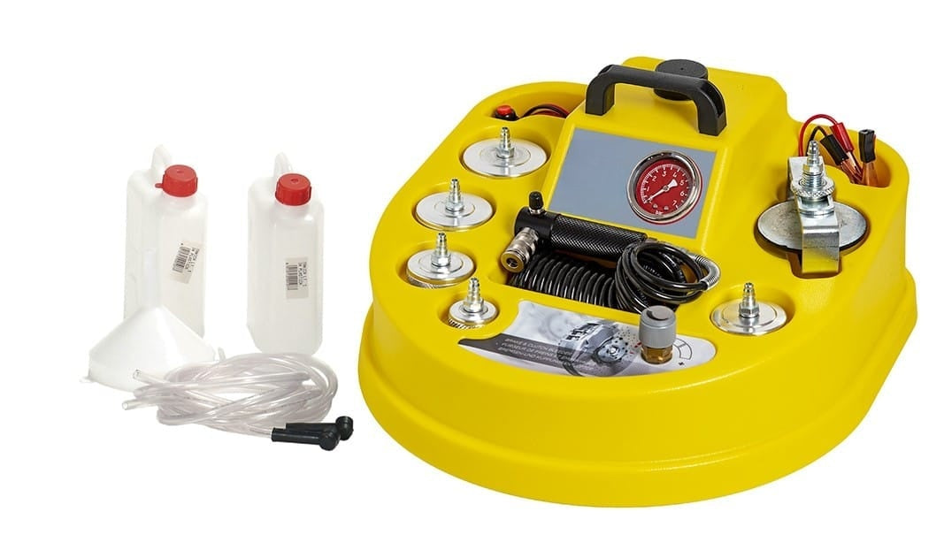 Lubritek Elektrischer Bremsenentlüfter 12 V, 0,192 kW – 1,5 l, ABS-tauglich, mit sechs Adaptern