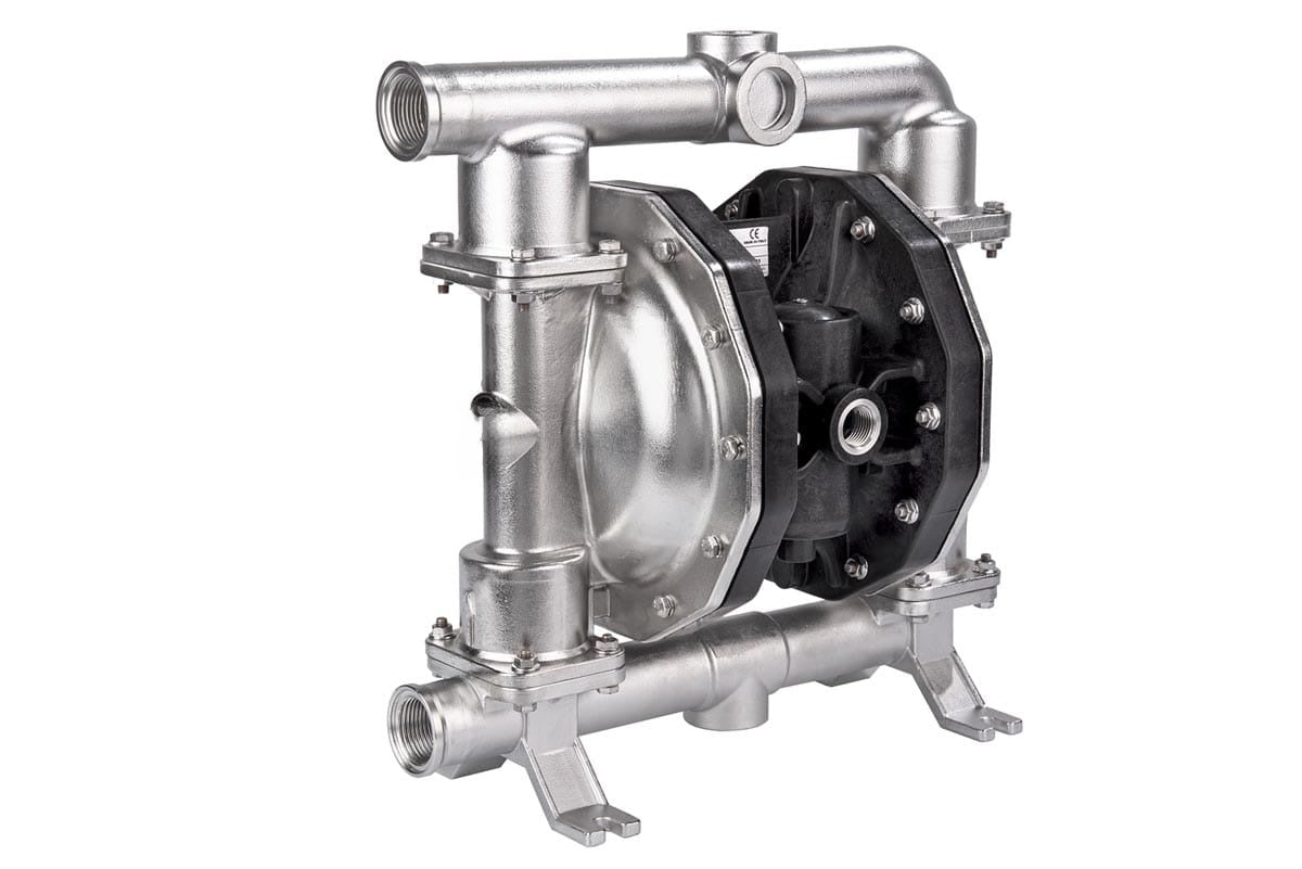 Lubritek SS110 – Druckluft-Doppelmembranpumpe – Edelstahl AISI 316, 110 l/min, 3/4” BSP
