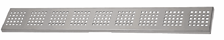 Sanela - SLKN 17F - Edelstahl Bodenablauf für Nassbereiche, Montage im Raum, 850 mm, Design F, poliert