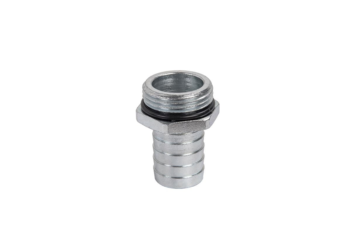Lubritek Stahl Anschluss fest Gummi EX.38 M1" D.20mm mit O-Ring