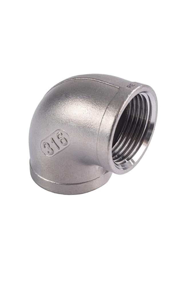 Lubritek Edelstahl Anschluss 90° F-F 1"