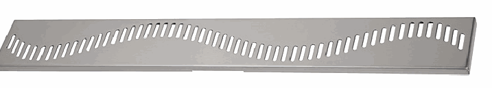 Sanela - SLKN 04AX - Edelstahl Bodenablauf für Nassbereiche, Montage im Raum, 950 mm, Design A, gebürstet