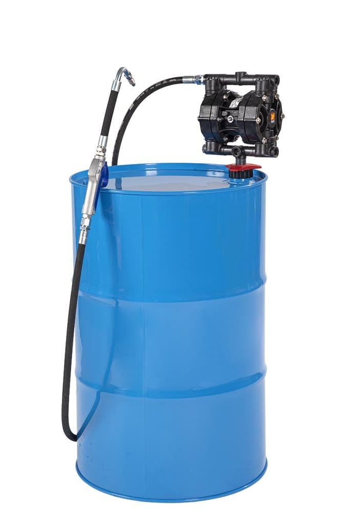 Lubritek Membranpumpen-Set Frostschutz – für 200-l-Fässer, mit mechanischer Abgabepistole