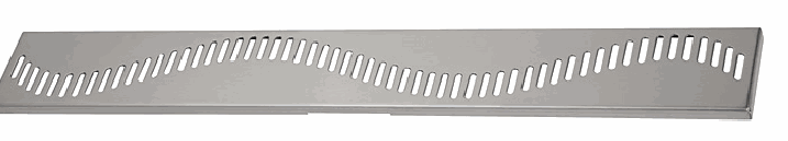 Sanela - SLKN 06A - Edelstahl Bodenablauf für Nassbereiche, Vorwandmontage, 750 mm, Design A, poliert