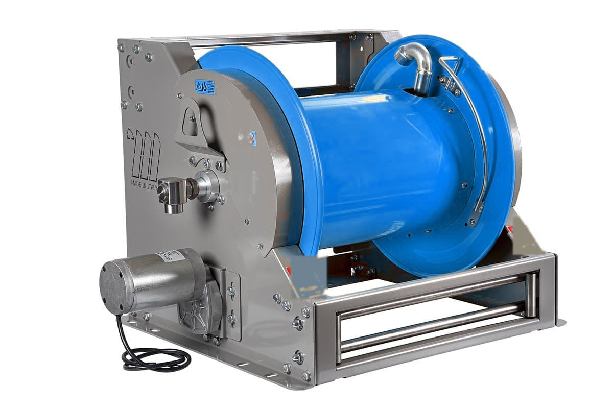 Lubritek FE-600 – Motorisierter Schlauchaufroller (elektrisch 115V AC) – Wasser 150°C, 200 bar