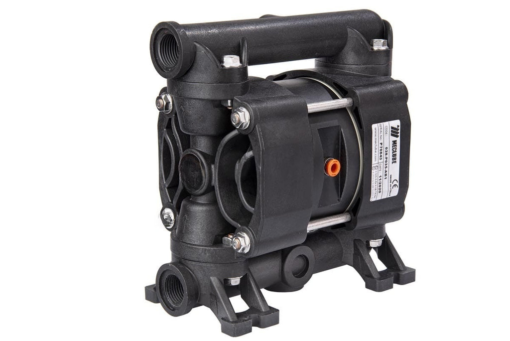 Lubritek P35 – Druckluft-Doppelmembranpumpe – Polypropylen, 35 l/min, 1/2” BSP