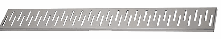 Sanela - SLKN 17C - Edelstahl Bodenablauf für Nassbereiche, Montage im Raum, 850 mm, Design C, poliert