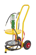 Lubritek Fahrbares Fettset für Fässer 25–30 kg – mit Fassdeckel Ø 350 mm / Fahrwagen mit Luftreifen