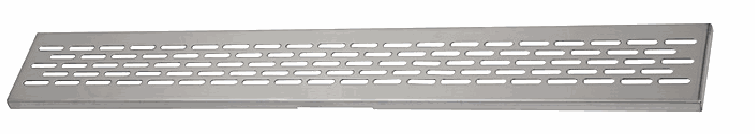 Sanela - SLKN 06E - Edelstahl Bodenablauf für Nassbereiche, Vorwandmontage, 750 mm, Design E, poliert