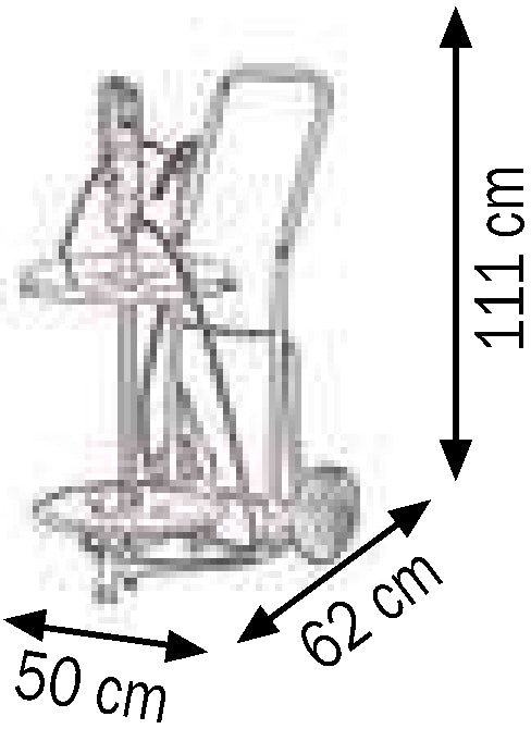 Bemaßte Zeichnung: Lubritek Fahrbares Fettset für Fässer 50–60 kg – mit Fassdeckel Ø 395 mm