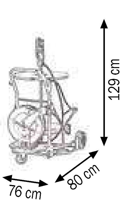 Bemaßte Zeichnung: Lubritek Fahrbares Fettset R=60:1 für Fässer 180–220 kg mit Schlauchaufroller