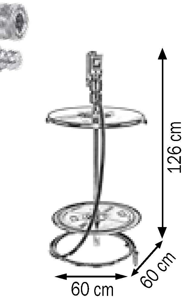 Bemaßte Zeichnung: Lubritek Fett-Umfüllset für Fässer 18–30 kg – mit Fassdeckel Ø 320 mm – Fässer 180–220 kg