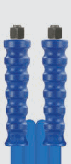 R+M Hochdruckschlauch, gewickelte Decke 1SN DN 8 – 210 bar, eine Drahteinlage – Dichtkegel (DKOL) · M16 : M16 10L : 10L · 10 m