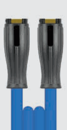 R+M Hochdruckschlauch mit Handverschraubung 2SN DN 8 – 400 bar, zwei Drahteinlagen – HV : HV Nippel/Fassung VA · 10 m
