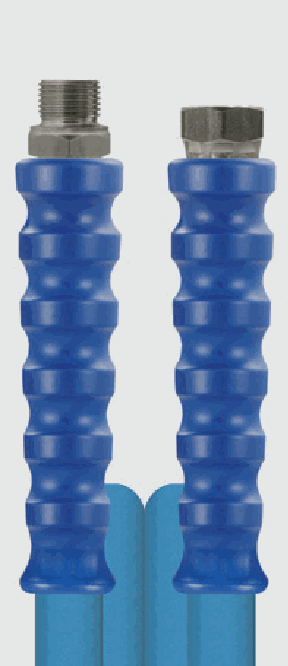 R+M Gummischlauch mit Gewebeeinlagen – Armaturen Edelstahl – AGR : DKR 1/2" : 1/2" · 2,5 m