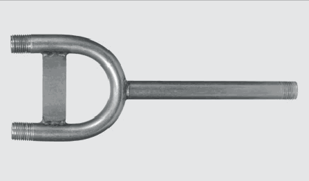 R+M U-Lanze, kurz – 2 x 1/4" AG, 200 mm