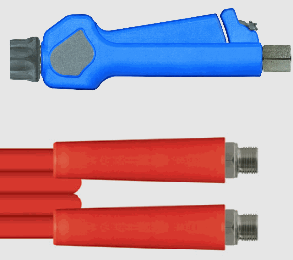 R+M ST-3225 Pistolen-Schlauch-Set 60 bar – ST-3100, DN 12 – rot · 20 m